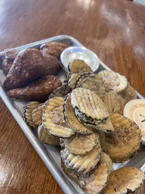 Love the chicken wings, however the pickles was a major no with extreme salt added.  at Murray Hillbilly in Jacksonville