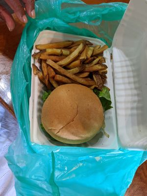 BS burger with housemade fries at Murray Hillbilly in Jacksonville