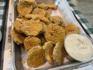 cucumbers forced to adhere to garnishes and flour crippling their economic prospects at Murray Hillbilly in Jacksonville