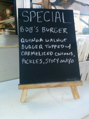 Special burger for the Murray Hilloween neighborhood block party celebration at Murray Hillbilly in Jacksonville