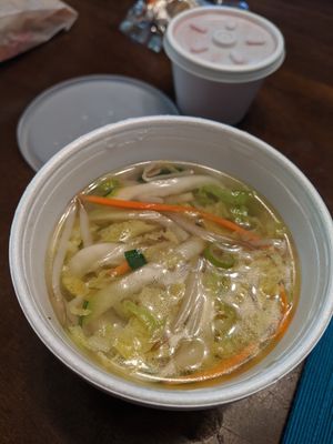 Veggie soup at Asian Wind in Lexington