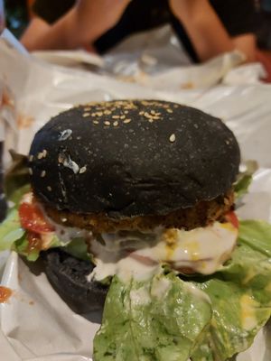 One of the best vegeburgers I have ever eaten! ❤  #Veganuary at Aleena - Food Stall in Koh Lanta