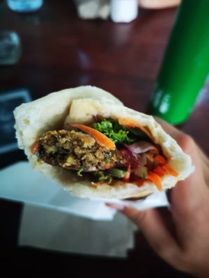 Falafel pita filling. at Aleena - Food Stall in Koh Lanta