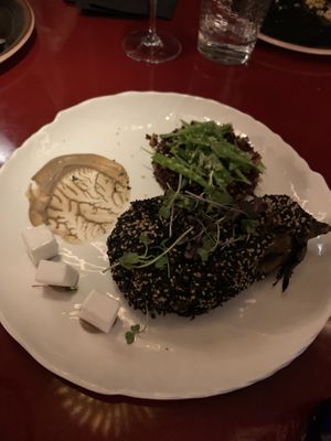 Berenjena con quinoa  at Wild Food in Granada