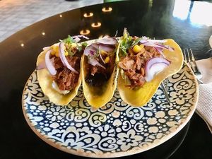 pulled 'pork' tacos made from jackfruit  at Wild Food in Granada