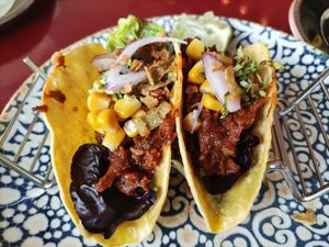 Plant based pulled 'pork' tacos at Wild Food in Granada