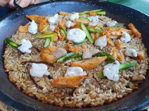 Arroz con verduras y heura at Wild Food in Granada