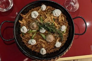 Baked rice dish at Wild Food in Granada