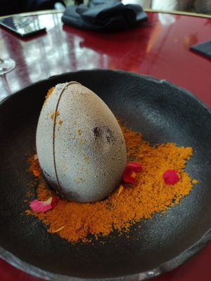 Chocolate egg (before sauce) - vegan gf at Wild Food in Granada