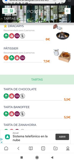 Postres at Wild Food in Granada