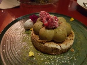 Pistachio cake at Wild Food in Granada