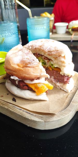 Jackfruit burger at Wild Food in Granada