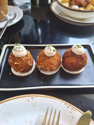 Croquettes, soft inside at Wild Food in Granada