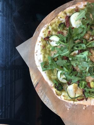 Green Pizza at Wild Food in Granada