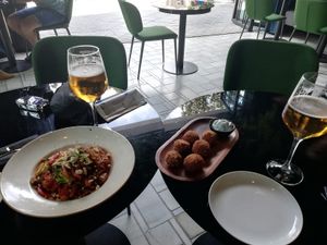 Pad Thai + Croquettes  at Wild Food in Granada