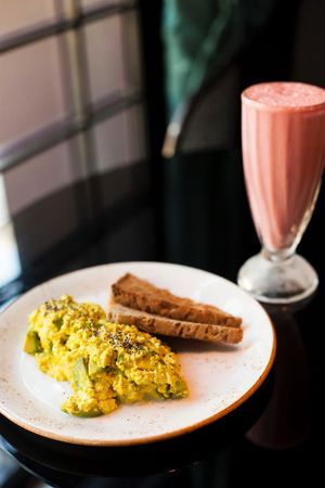 scramble tofu at Wild Food in Granada