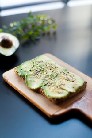 Green toast, with avocado! at Wild Food in Granada