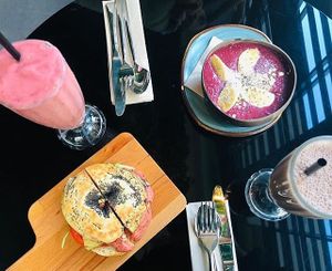 Pink Breakfast at Wild Food in Granada