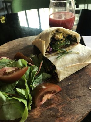 Falafel burrito  at Wild Food in Granada