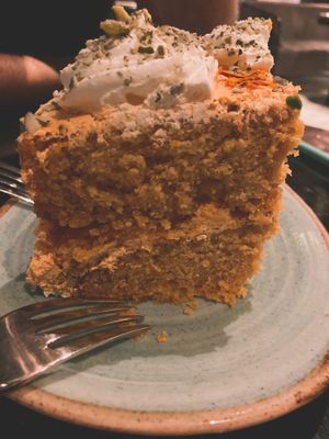 Carrot cake at Wild Food in Granada