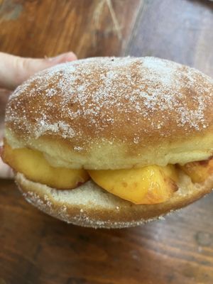 Peach slider   at Revolution Doughnuts in Atlanta