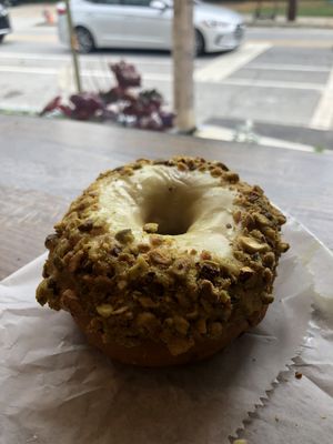 Lemon glaze + pistachio  at Revolution Doughnuts in Atlanta