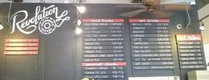 Menu at Revolution Doughnuts in Atlanta