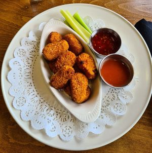 Lucky Bird Nuggets! They were spicy, but so good. at Pizza Luce in Duluth