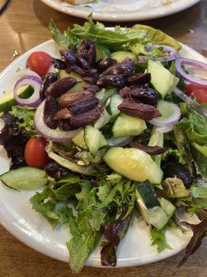 Greek salad hold the feta  at Pizza Luce in Duluth