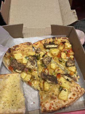 Fire breathing dragon pizza at Pizza Luce in Duluth