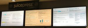 Wall menu at Juice Press - Equinox E 44th St in New York City