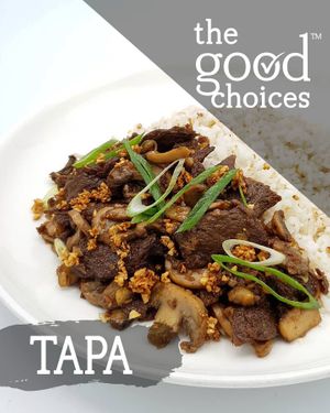 You're favorite Tapa now has a meat-free version! Yes! Enjoy it without the guilt.

#youwontbelieveitsnotmeat #wearefilipinoplantbased #filipinoveganmovement at The Good Choices Ph in Metro Manila