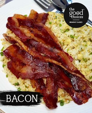 Just look at the texture of The Good Choices Bacon! Can you believe that no animals were harmed to make this? Proof that you can go meat-free without missing out on your favorites. at The Good Choices Ph in Metro Manila