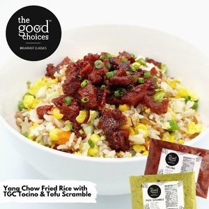 Make the easiest Yang Chow Fried Rice with The Good Choices Tocino and Tofu Scramble! Load it up with vegetables for a quick and healthy meal you can whip up in minutes.💯 at The Good Choices Ph in Metro Manila