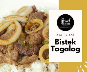 Our Heat & Eat Bistek Tagalog goes straight from the freezer to the pan or microwave oven. Garnish with sliced onions and you're ready for a perfect meal.
#youwontbelieveitsnotmeat at The Good Choices Ph in Metro Manila