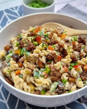 This Sisig Pasta Salad recipe is light, refreshing, delicious, and very easy to make! 
Easy, healthy, delicious!❤
#youwontbelieveitsnotmeat #wearefilipinoplantbased  at The Good Choices Ph in Metro Manila