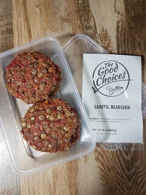 Lentil Burger Patties at The Good Choices Ph in Metro Manila