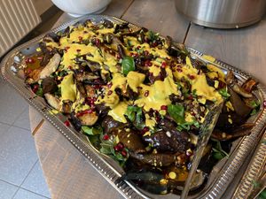 Eggplant yogurt dish at Groenten Zonder Grenzen - GZG in Rotterdam