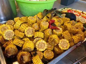 Grilled corn at Groenten Zonder Grenzen - GZG in Rotterdam