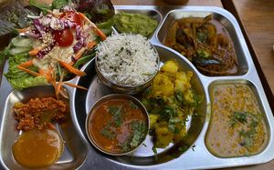 Vegan thali  at W Der Imbiss - Nollendorfplatz in Berlin