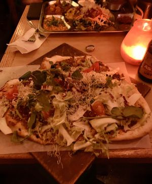 Aubergine Caviar Naan Pizza at W Der Imbiss - Nollendorfplatz in Berlin