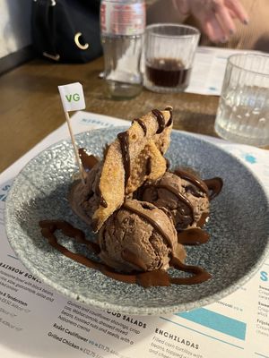 Chocolate ice cream   at Wahaca - Waterloo in South East London
