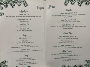 Hidden Garden’s Vegan Menu at Hidden Garden Thai Cuisine in Culver City