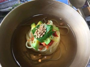 Janchi guksu (party noodles) - might contain anchovy at Ssukbujaeng-i 쑥부쟁이 in Gyeongju