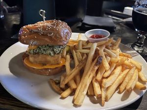 Fried Tofu Sandwich  at The Stalking Horse Brewery and Freehouse in West Los Angeles
