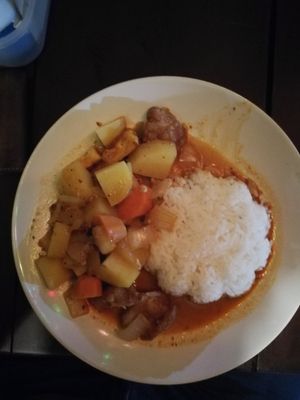 Massam Curry vegan at NumNgern in Khao Sok