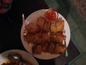 best Spring Rolls ever eaten at NumNgern in Khao Sok