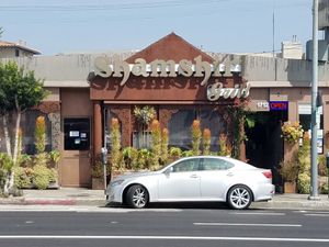 Outside at Shamshiri Grill in West Los Angeles