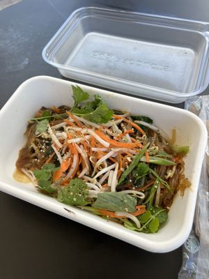 Korean noodle bowl, you can add tofu for $4 which would bring the price to $23 without tip  at True Food Kitchen - La Jolla Village in San Diego