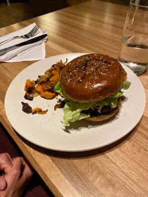 Unbeatable vegan burger  at True Food Kitchen - La Jolla Village in San Diego